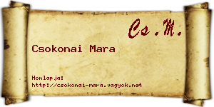Csokonai Mara névjegykártya